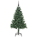 vidaXL Karácsonyfa 300 LED-del állvánnyal Zöld 180 cm PVC