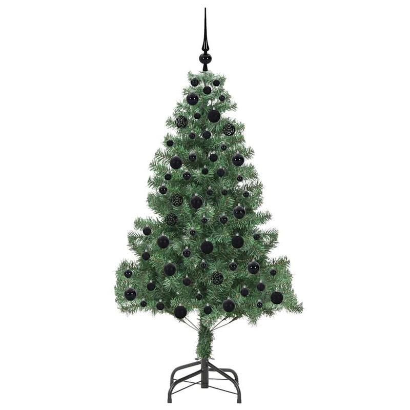 vidaXL Karácsonyfa 300 LED-del állvánnyal Zöld 180 cm PVC