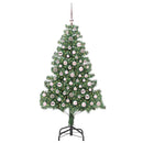vidaXL Karácsonyfa 300 LED-del állvánnyal Zöld 180 cm PVC