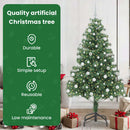 vidaXL Karácsonyfa 300 LED-del állvánnyal Zöld 180 cm PVC