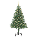 vidaXL Karácsonyfa 300 LED-del állvánnyal Zöld 180 cm PVC