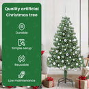 vidaXL Karácsonyfa 300 LED-del állvánnyal Zöld 180 cm PVC