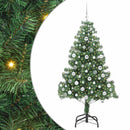 vidaXL Karácsonyfa 300 LED-del állvánnyal Zöld 180 cm PVC