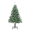 vidaXL Karácsonyfa 300 LED-del állvánnyal Zöld 180 cm PVC