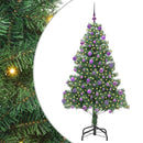 vidaXL Karácsonyfa 300 LED-del állvánnyal Zöld 180 cm PVC