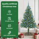 vidaXL Karácsonyfa 300 LED-del állvánnyal Zöld 180 cm PVC