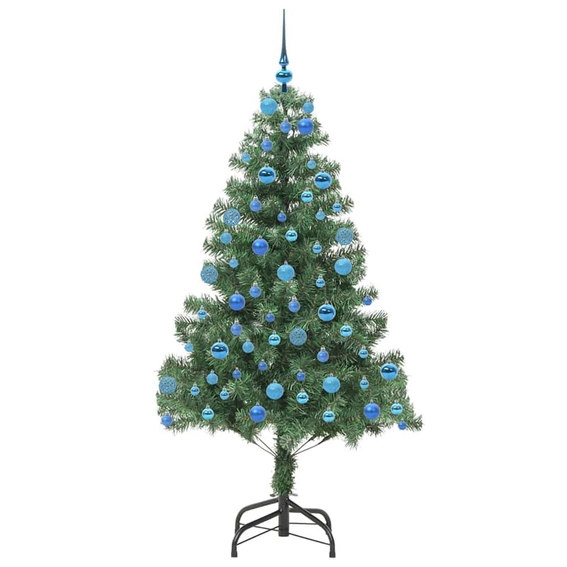 vidaXL Karácsonyfa 300 LED-del állvánnyal Zöld 180 cm PVC