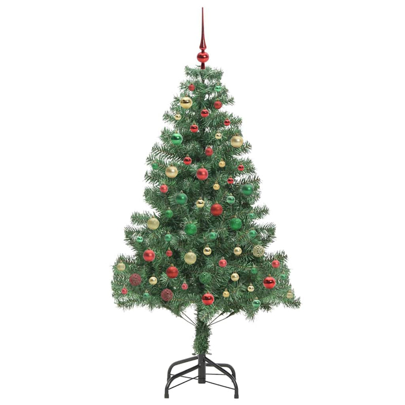 vidaXL Karácsonyfa 300 LED-del állvánnyal Zöld 180 cm PVC