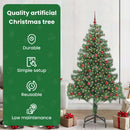 vidaXL Karácsonyfa 300 LED-del állvánnyal Zöld 210 cm PVC