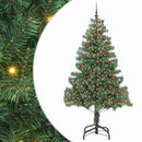 vidaXL Karácsonyfa 300 LED-del állvánnyal Zöld 210 cm PVC