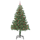 vidaXL Karácsonyfa 300 LED-del állvánnyal Zöld 210 cm PVC