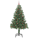vidaXL Karácsonyfa 300 LED-del állvánnyal Zöld 210 cm PVC