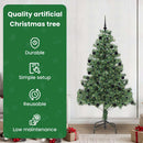 vidaXL Karácsonyfa 300 LED-del állvánnyal Zöld 210 cm PVC