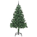 vidaXL Karácsonyfa 300 LED-del állvánnyal Zöld 210 cm PVC