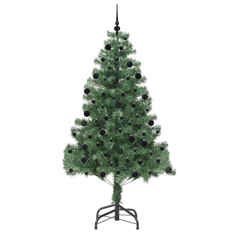 vidaXL Karácsonyfa 300 LED-del állvánnyal Zöld 210 cm PVC
