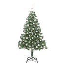 vidaXL Karácsonyfa 300 LED-del állvánnyal Zöld 210 cm PVC