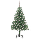vidaXL Karácsonyfa 300 LED-del állvánnyal Zöld 210 cm PVC
