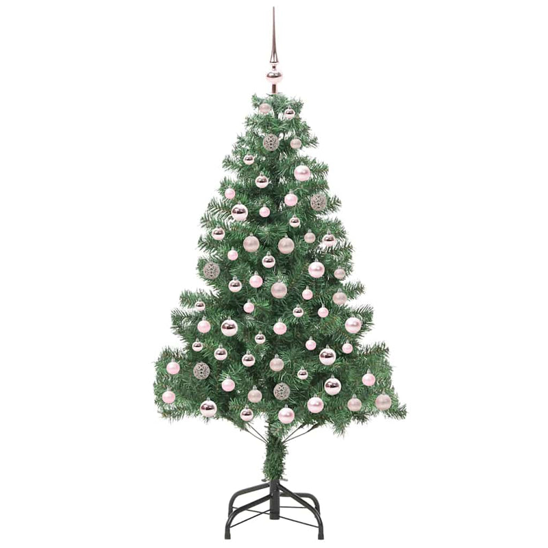 vidaXL Karácsonyfa 300 LED-del állvánnyal Zöld 210 cm PVC