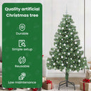 vidaXL Karácsonyfa 300 LED-del állvánnyal Zöld 210 cm PVC