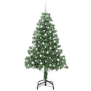 vidaXL Karácsonyfa 300 LED-del állvánnyal Zöld 210 cm PVC