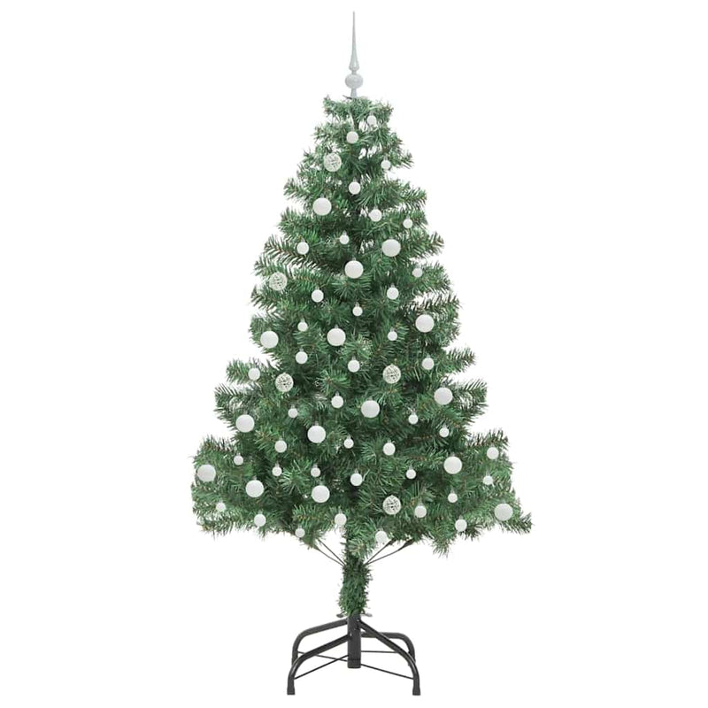 vidaXL Karácsonyfa 300 LED-del állvánnyal Zöld 210 cm PVC
