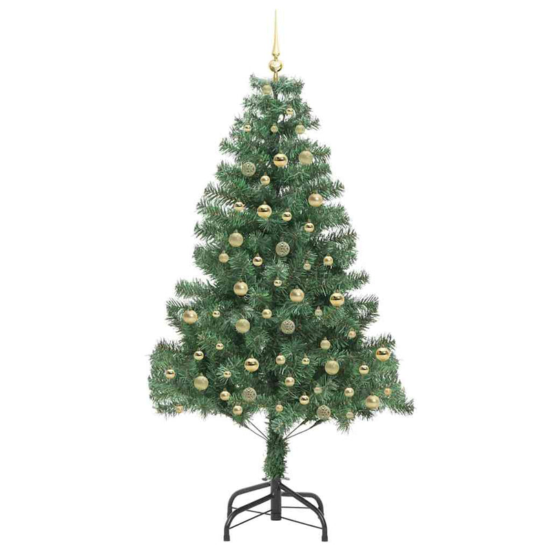 vidaXL Karácsonyfa 300 LED-del állvánnyal Zöld 210 cm PVC