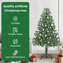 vidaXL Karácsonyfa 300 LED-del állvánnyal Zöld 210 cm PVC