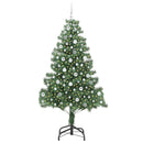 vidaXL Karácsonyfa 300 LED-del állvánnyal Zöld 210 cm PVC