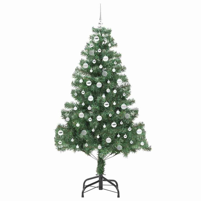 vidaXL Karácsonyfa 300 LED-del állvánnyal Zöld 210 cm PVC