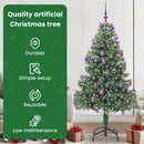 vidaXL Karácsonyfa 300 LED-del állvánnyal Zöld 210 cm PVC