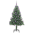 vidaXL Karácsonyfa 300 LED-del állvánnyal Zöld 210 cm PVC