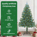 vidaXL Karácsonyfa 300 LED-del állvánnyal Zöld 210 cm PVC