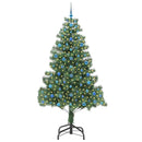 vidaXL Karácsonyfa 300 LED-del állvánnyal Zöld 210 cm PVC