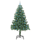 vidaXL Karácsonyfa 300 LED-del állvánnyal Zöld 210 cm PVC