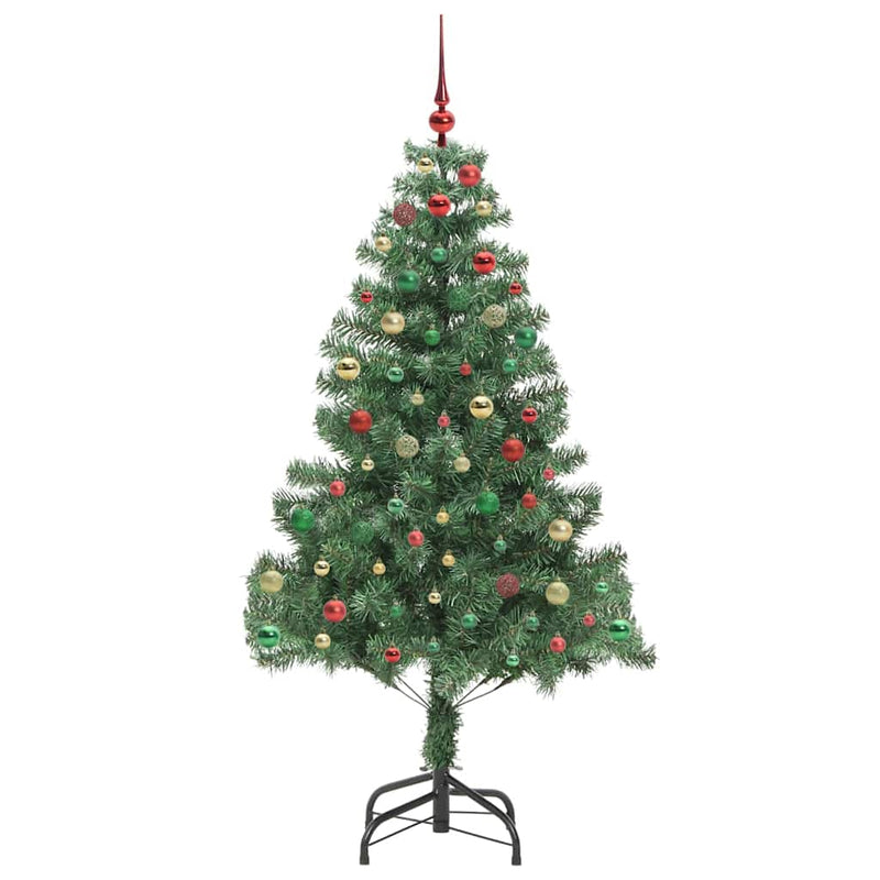 vidaXL Karácsonyfa 300 LED-del állvánnyal Zöld 210 cm PVC