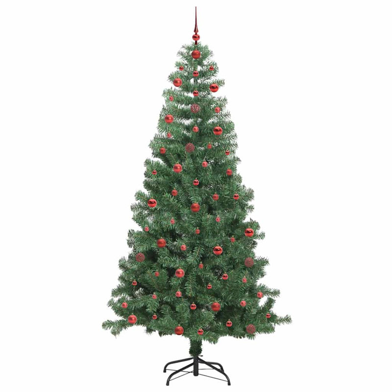 vidaXL Karácsonyfa 300 LED-del állvánnyal Zöld 240 cm PVC