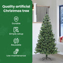 vidaXL Karácsonyfa 300 LED-del állvánnyal Zöld 240 cm PVC
