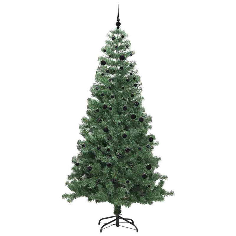 vidaXL Karácsonyfa 300 LED-del állvánnyal Zöld 240 cm PVC