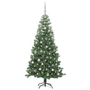 vidaXL Karácsonyfa 300 LED-del állvánnyal Zöld 240 cm PVC