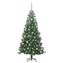 vidaXL Karácsonyfa 300 LED-del állvánnyal Zöld 240 cm PVC