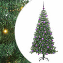 vidaXL Karácsonyfa 300 LED-del állvánnyal Zöld 240 cm PVC