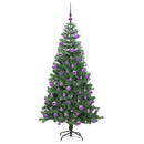 vidaXL Karácsonyfa 300 LED-del állvánnyal Zöld 240 cm PVC