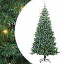 vidaXL Karácsonyfa 300 LED-del állvánnyal Zöld 240 cm PVC