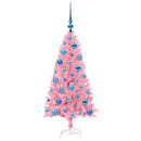 vidaXL Karácsonyfa 150 LED-del állvánnyal Rózsaszín 120 cm PVC