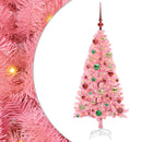 vidaXL Karácsonyfa 150 LED-del állvánnyal Rózsaszín 120 cm PVC
