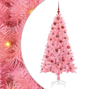 vidaXL Karácsonyfa 150 LED-del állvánnyal Rózsaszín 150 cm PVC