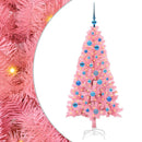 vidaXL Karácsonyfa 150 LED-del állvánnyal Rózsaszín 150 cm PVC