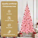 vidaXL Karácsonyfa 300 LED-del állvánnyal Rózsaszín 180 cm PVC