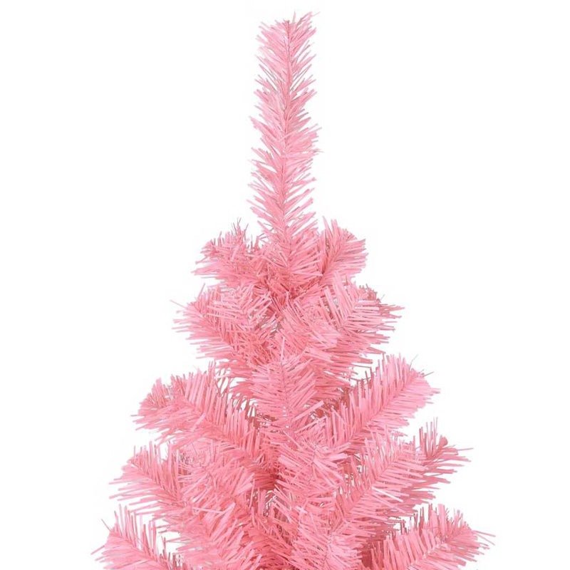 vidaXL Karácsonyfa 300 LED-del állvánnyal Rózsaszín 210 cm PVC