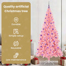 vidaXL Karácsonyfa 300 LED-del állvánnyal Rózsaszín 210 cm PVC